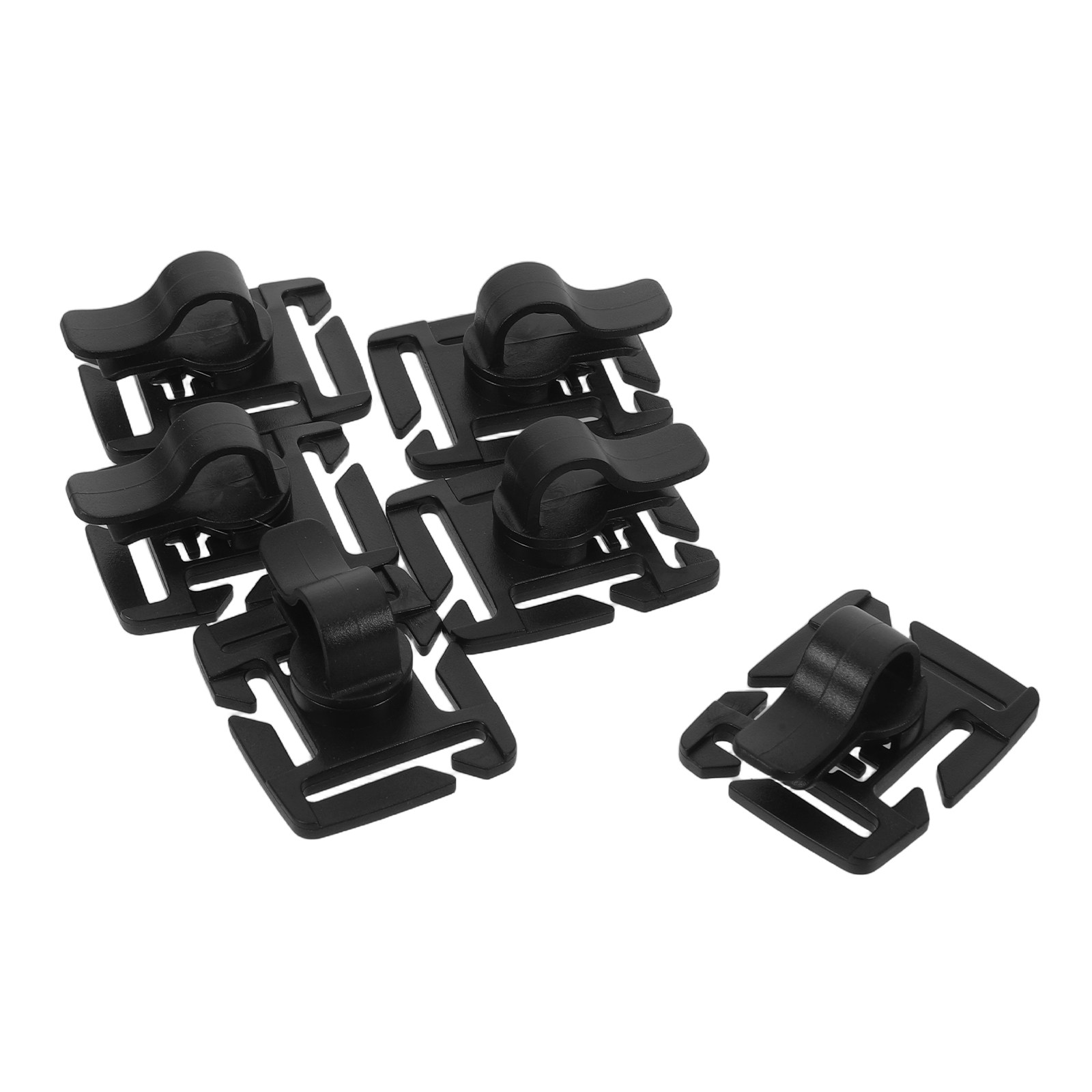 Outdoor Adventure Youtube - 6-delige drinkbuisclip, draaibare waterzak-slangclip, lichtgewicht, stevige