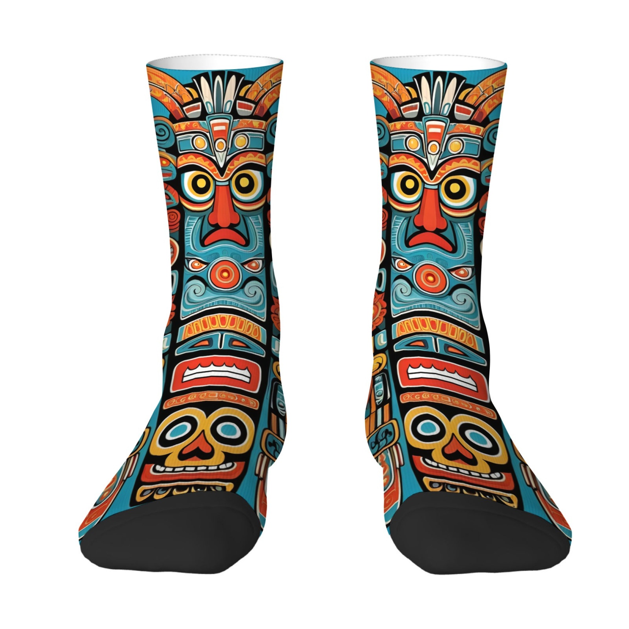 Outdoor Adventure Youtube - Volkskunst Totem Tikki Pillar Print Mid-kalf