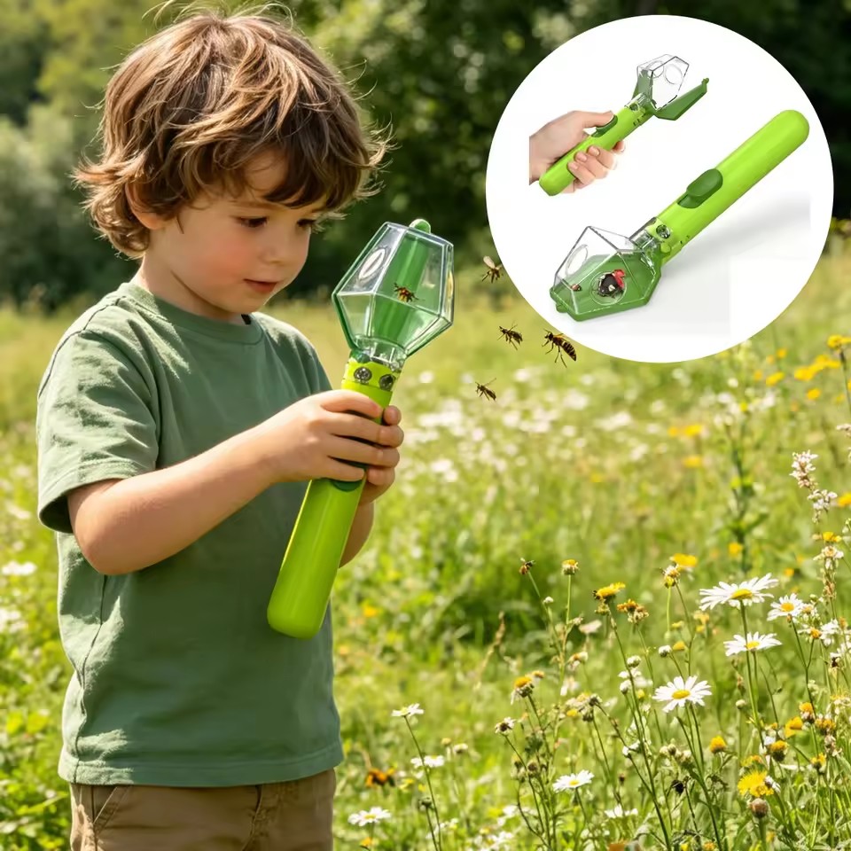 Outdoor Adventure Educator - Handheld insectenvanger met 6x vergrootglas Draagbare