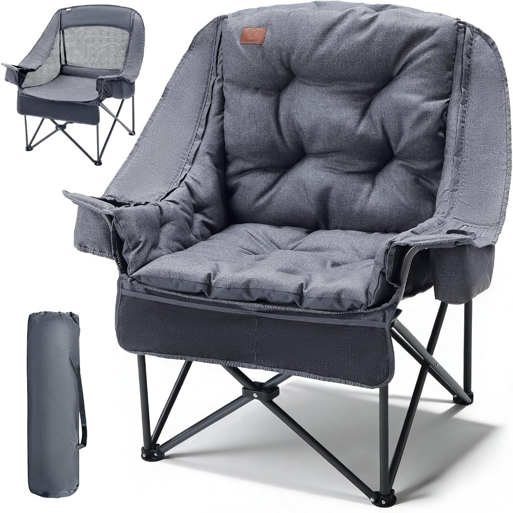 Outdoor Adventure Xl - Duurzame XL campingstoel met afneembaar kussen