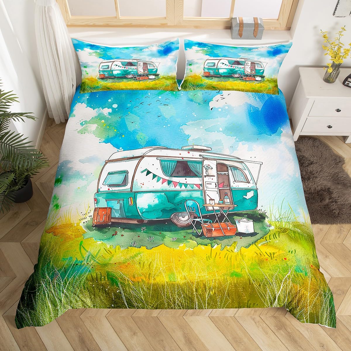 Happy Camping Dekbedovertrek C - Outdoor Adventure Quilt recensie en prijs